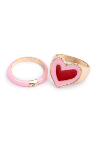 Great Pretenders Boutique Chic 2Pc Tickled Pink Ring Set