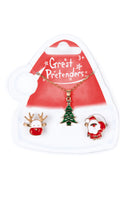 Great Pretenders Christmas Tree Necklace & Ring Set