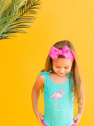 Rufflebutts Neon Swim Bow Headband