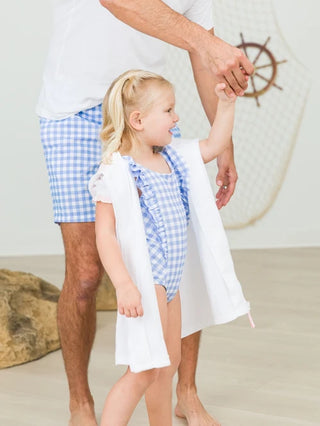 Rufflebutts White Terry Full Zip Coverup