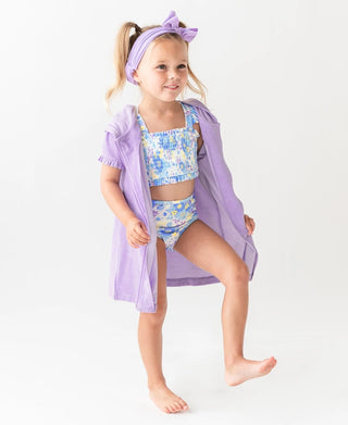 Rufflebutts Lavender Terry Full Zip Coverup)