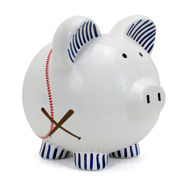 Ceramic Piggy Bank - Baseball