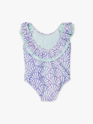 Rufflebutts Magical Mermaid Scoopback Ruffled One Piece Swimsuit
