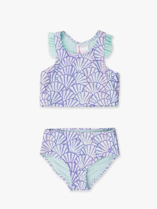 Rufflebutts Magical Mermaid Racerback Flutter Tankini 2Pc Swimsuit