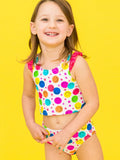 Rufflebutts Star Smile Racerback Flutter Tankini