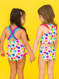 Rufflebutts Star Smile Racerback Flutter Tankini
