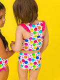 Rufflebutts Star Smile Racerback Flutter Tankini