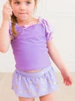 Tower Princess Puff Sleeve 2Pc Skirted Swimsuit