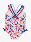 Rufflebutts Shimmer Star Spangled Cross-Back 1Pc Swimsuit