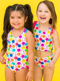 Rufflebutts Star Smile Cross-Back 1Pc Swimsuit