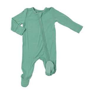 Angel Dear Green Solid 2Way Zipper Footie