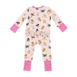 Angel Dear Pink Puppy Alphabet Romper