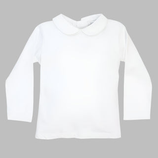 Bailey Boys White Knit Unisex L/S Piped Onesie/Shirt