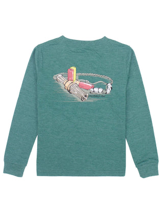 Properly Tied L/S  The Call Hunter Heather Graphic Tee