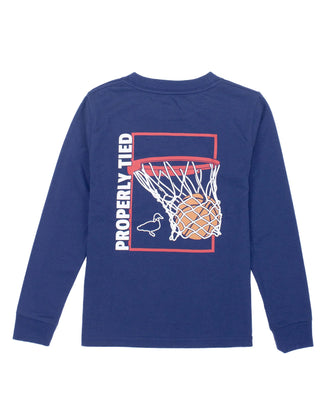 Properly Tied L/S River Blue Swoosh Graphic Tee