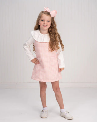The Oaks Pink Twinkle Tweed Jillian Jumper Dress