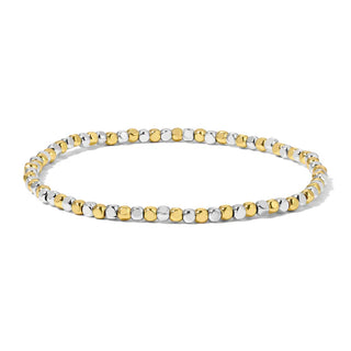 Gold/Silver Mixed Cube & Round Bracelet Assortment