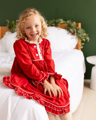Sugar Bee red ruffle nightgown