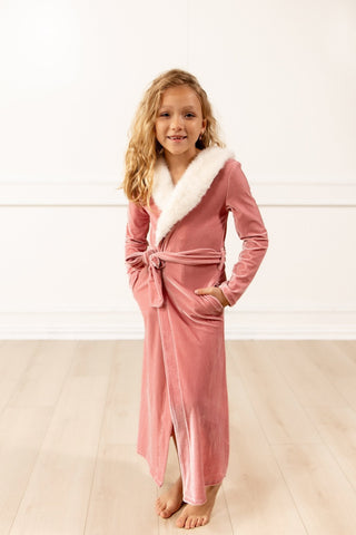 Sugar Bee Mini Eleanor robe in pink, additional view