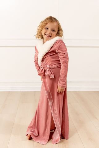 Sugar Bee Mini Eleanor robe in pink, additional view