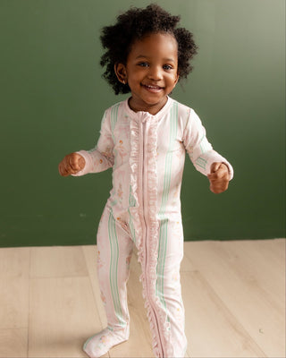 Sugar Bee Nutcracker ruffle zippy pajamas