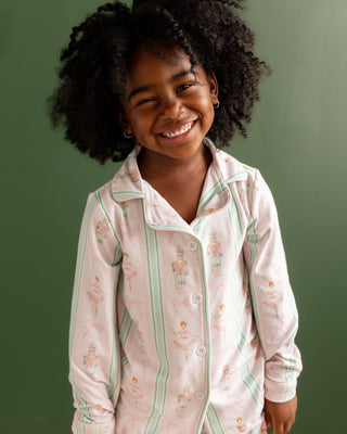 Sugar Bee Nutcracker button down pajamas