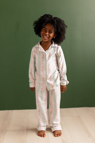 Sugar Bee Nutcracker button down pajamas, additional view