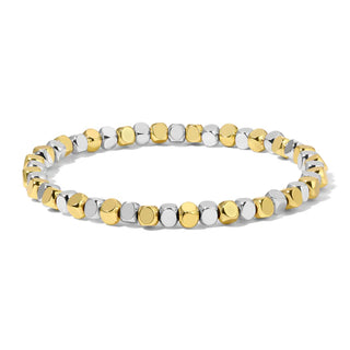 Gold/Silver Mixed Cube & Round Bracelet Assortment