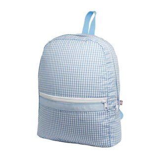 Mint Seersucker Backpack (Medium)