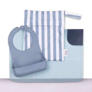 Bella Tunno Pack and Go Bundle: Silicone Mat, Silicone Bib & Waterproof Bag