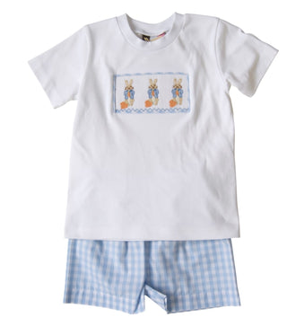 Banana Split Peter Rabbit Smocked T-Shirt & Short Set
