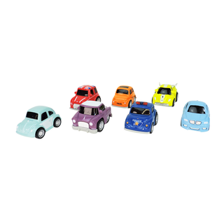 Diecast Pull Back Cars in Acrylic Building Block