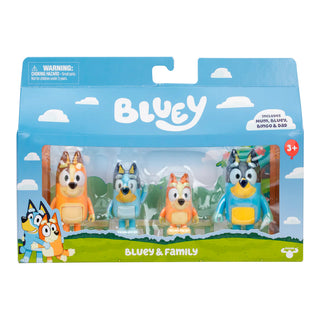 Bluey Family 4pk Figure Set