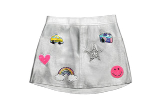 MIA NY Silver Metallic Icon Skort