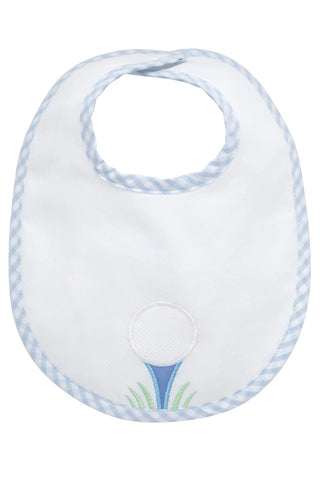 Golf Applique Basic Bib - (Blue)