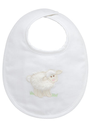 Lamb Applique Basic Bib (White)