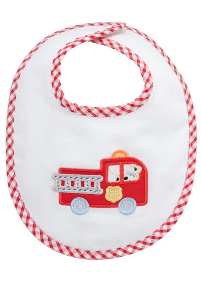 Fire Truck Applique Basic Bib