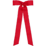 Wee Ones Mini Scalloped Grosgrain Long Tail Bow