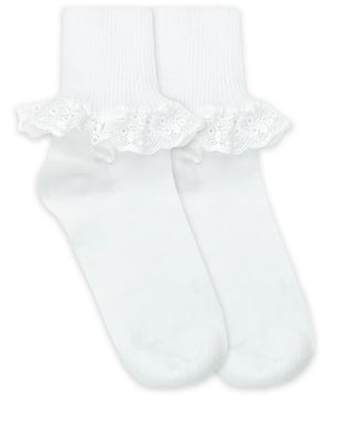 Jefferies Socks Chantilly Lace Turn Cuff Socks 1 Pair