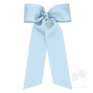 Wee Ones King Scalloped Grosgrain Long Tail Bow