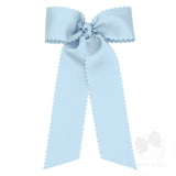 Wee Ones King Scalloped Grosgrain Long Tail Bow