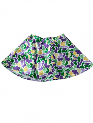 Lulu Bebe Mardi Gras Camo Skirt
