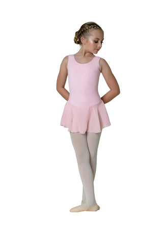 Sleeveless Tank Pink Dance Dress - Addison