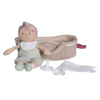 Baby Remi Knit Doll with Carry Cot, Bib and Blanket