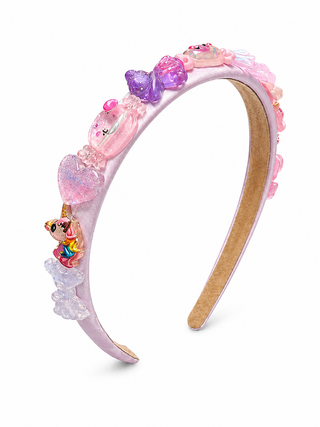 Bari Lynn Thin Candy Flower and Bow Headband