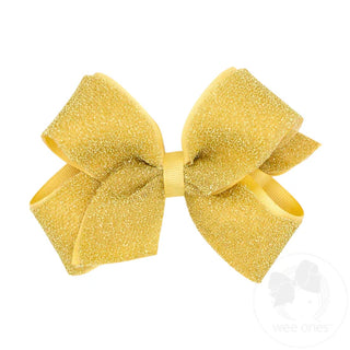 Medium Metallic Sparkle Lurex with Grosgrain Underlay Hair Bow