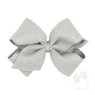 King Metallic Sparkle Lurex with Grosgrain Underlay Hair Bow
