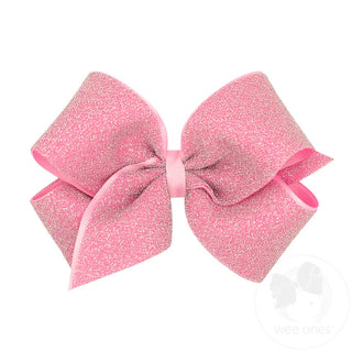 King Metallic Sparkle Lurex with Grosgrain Underlay Hair Bow