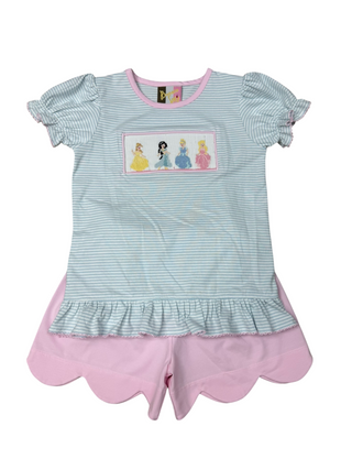 Princess Smocked Girls 2Pc Short Set