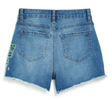 High Rise Short With Wrap Around Butterfly Embroidery